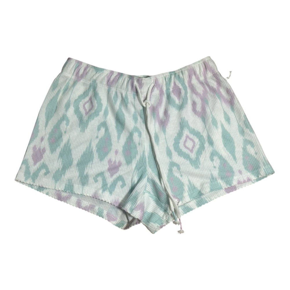 PJ Salvage Ikat Watercolor Print Loungewear Pajama Shorts NWT